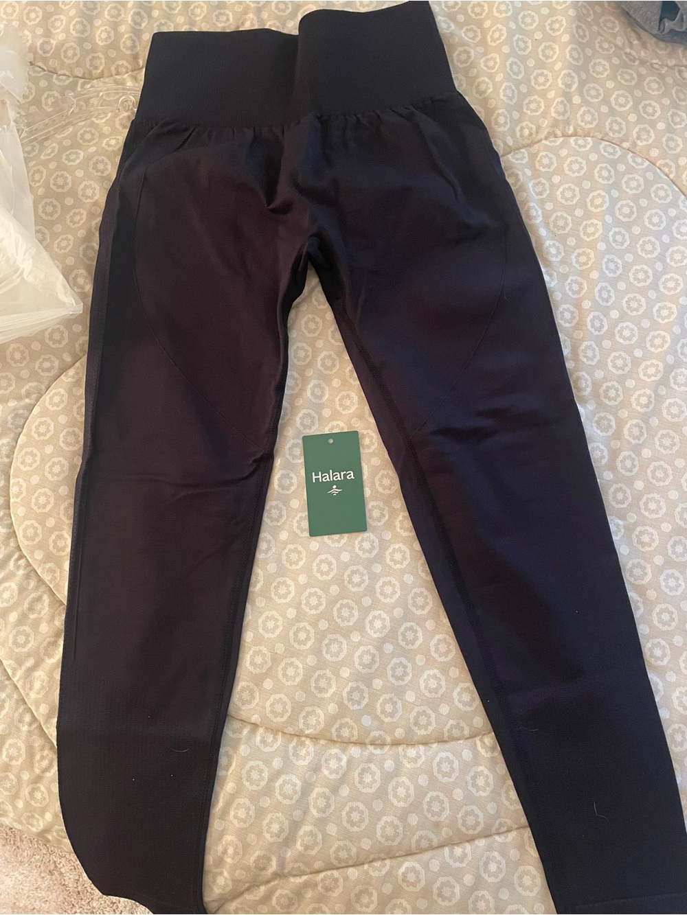 Halara High Waisted Ruched Plain Legging - black